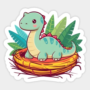 Chibi Diplodocus Dino Sticker